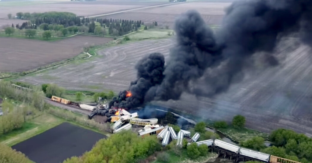 Train in Iowa With Hazardous Materials Derails, Prompting Evacuation