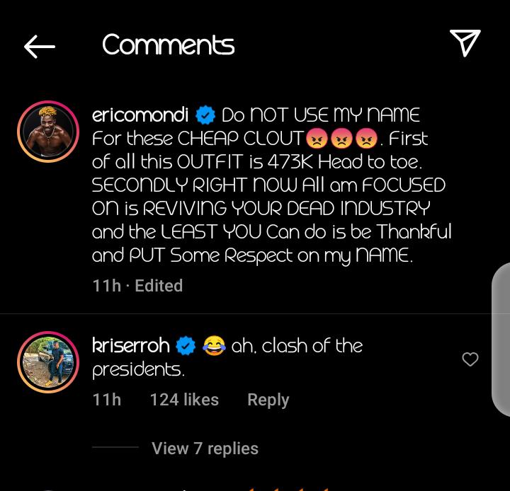Eric Omondi In Bitter Rant After Prezzo Mocked Him For Being Indecisive (Screenshot)