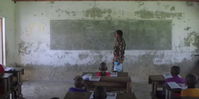 KDF Officer Takes Over School After Teachers Flee