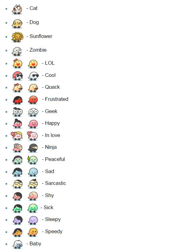 What are those little icons in waze