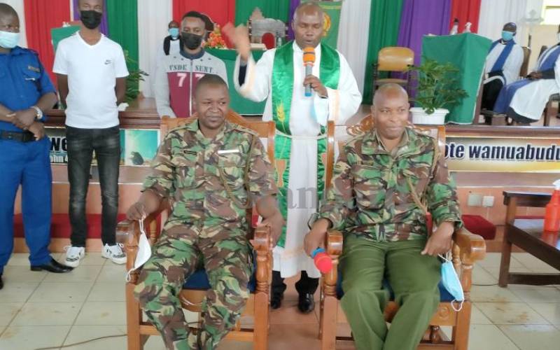 New Kianjokoma police officers welcomed in church service