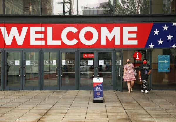 Delegates began to arrive on Friday at the Republican National Convention in Charlotte, N.C.