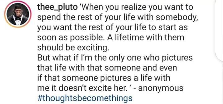 'Hatuachani'- Thee Pluto Clears Air On Break-Up Rumours With Felicity After Deleting Suggestive Caption