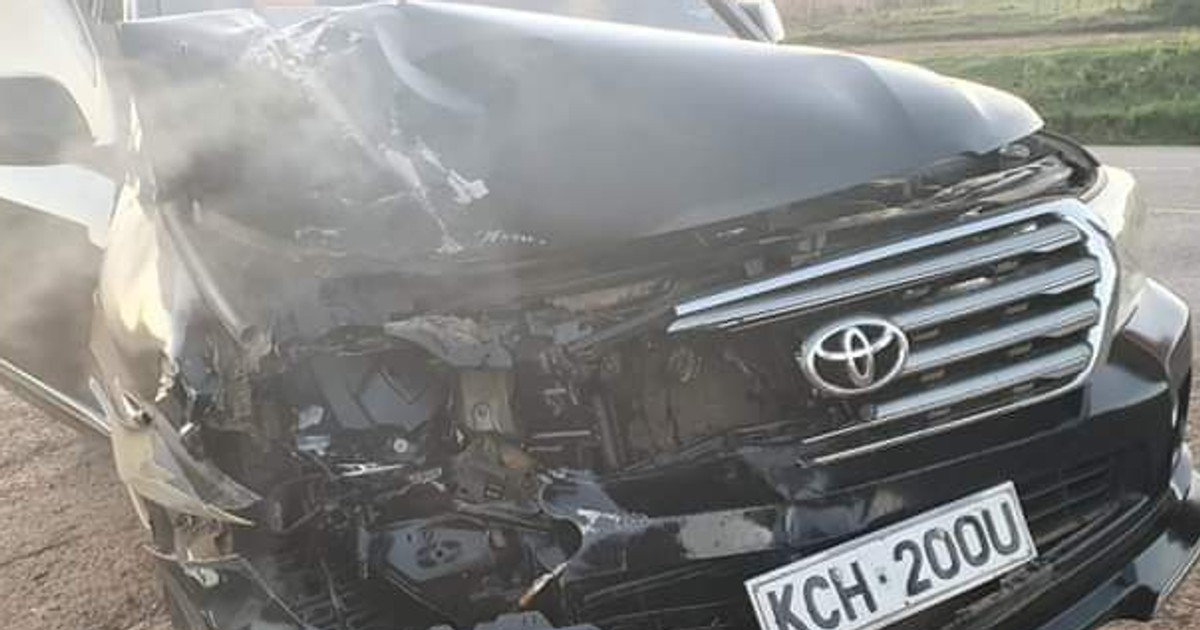Bumula MP Moses Mwambu Mabonga involved in nasty road accident (Video)