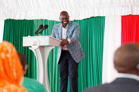 Deputy President William Ruto speaking during a meeting with leaders at his home in Karen on December 2, 2020