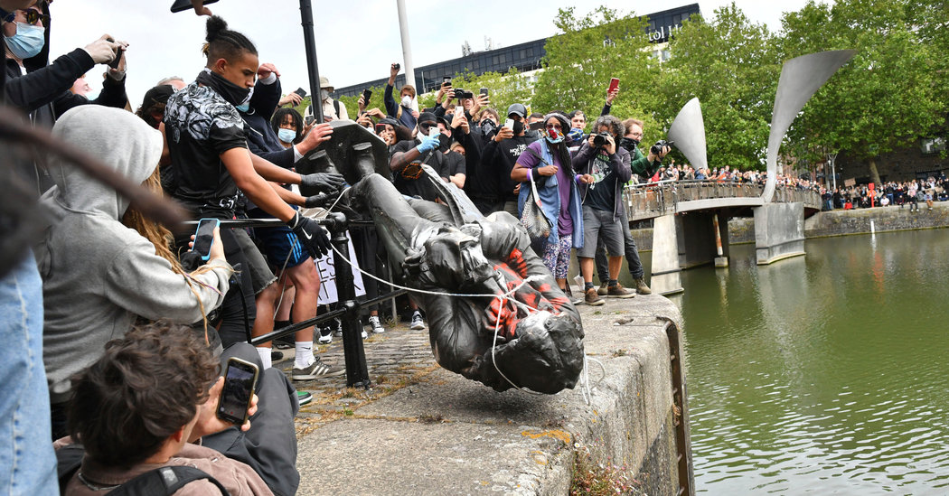 ‘Get Rid of Them’: A Statue Falls as Britain Confronts Its Racist History