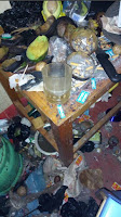 Somebody talk to the boychild, Look at this guy's disorganized crib, Imagine living in such a filth condition (PHOTOs)