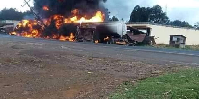 Scores Feared Dead as Tanker Hits Matatu, Transformer Before Exploding