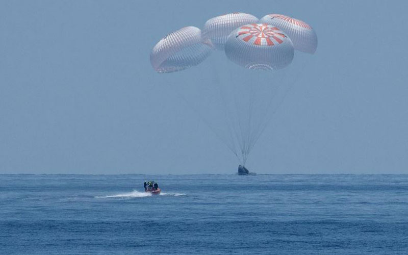 SpaceX spacecraft lands in Gulf of Mexico after two-month voyage