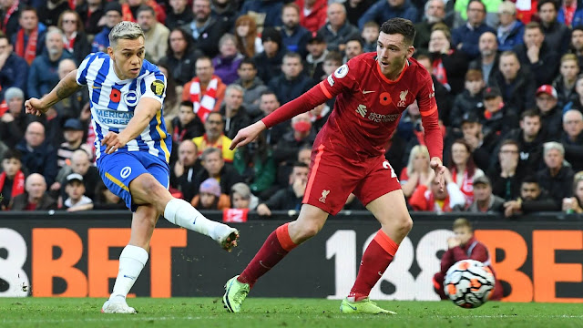 EPL Match that will be shown at K24 TV on 12th March 2022, Brighton VS Liverpool