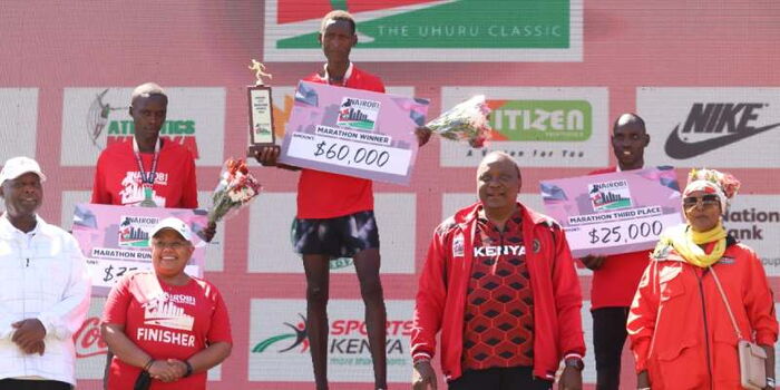 How Brimin Kiprop Won Nairobi City Marathon Despite Falling at Beginning of Race