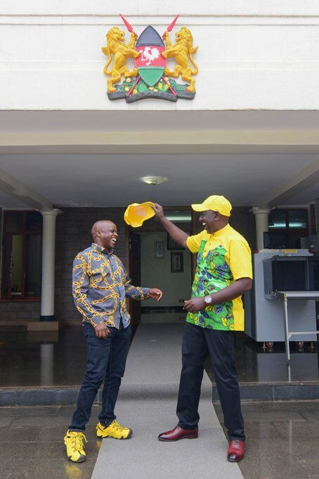 Deputy President William Ruto receives Njogu Wa Njoroge on Thursday, January 20.