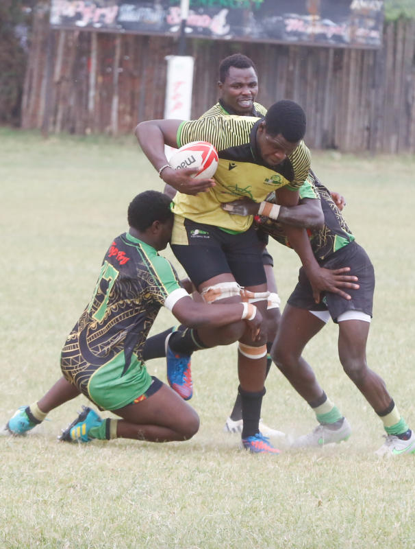 Kabras maul Mwamba to remain top in Kenya Cup : The standard Sports