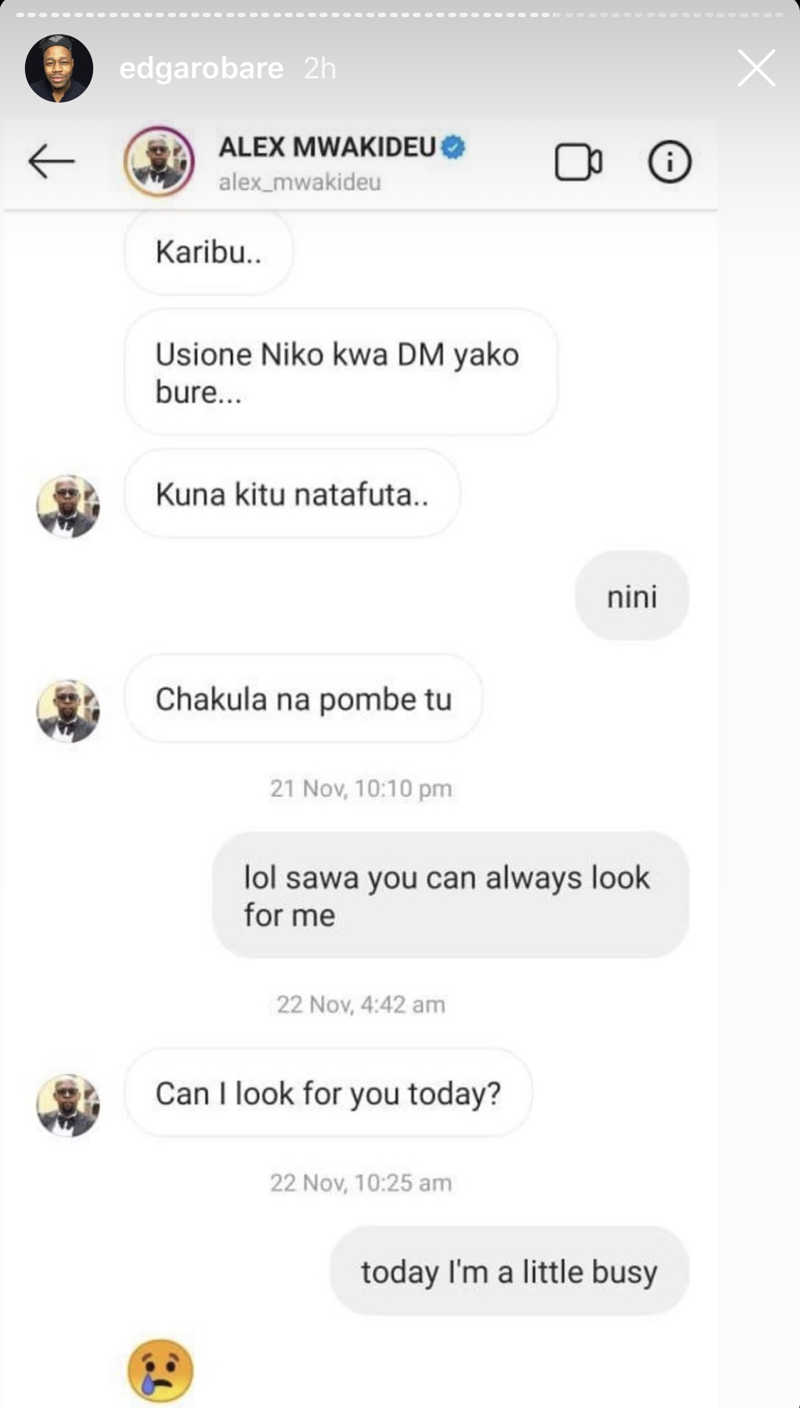 Alex Mwakideu’s infidelity exposed as Edgar Obare introduces ‘Porini boys’!