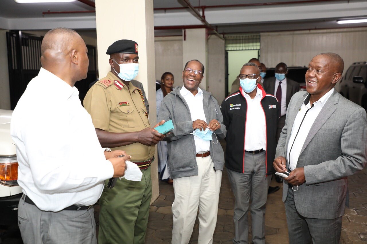 Photos of excited DCI boss George Kinoti in a Safari Rally car