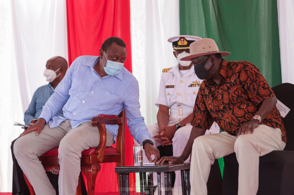 Uhuru and Raila Odinga in Kisumu Uhuru and Raila Odinga in Kisumu