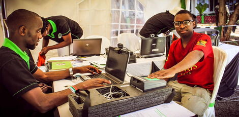 Undated image of a Kenyan During a Past IEBC Voter Registration Exercise