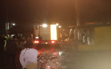 A Jamhuri High School dormitory catches fire on Sunday, November 14, 2021.
