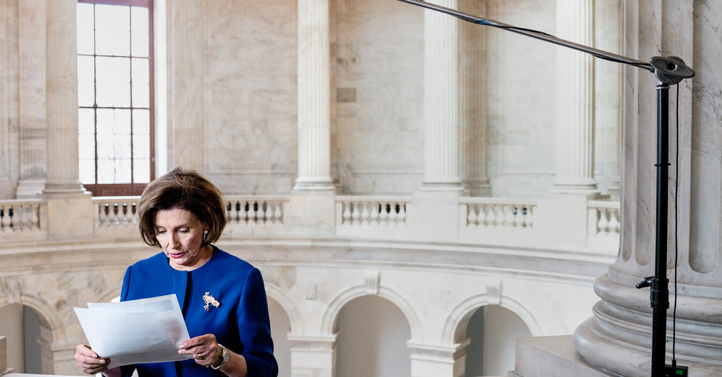 Nancy Pelosi, Live From Her Kitchen, Works to Counter Trump's Coronavirus Show