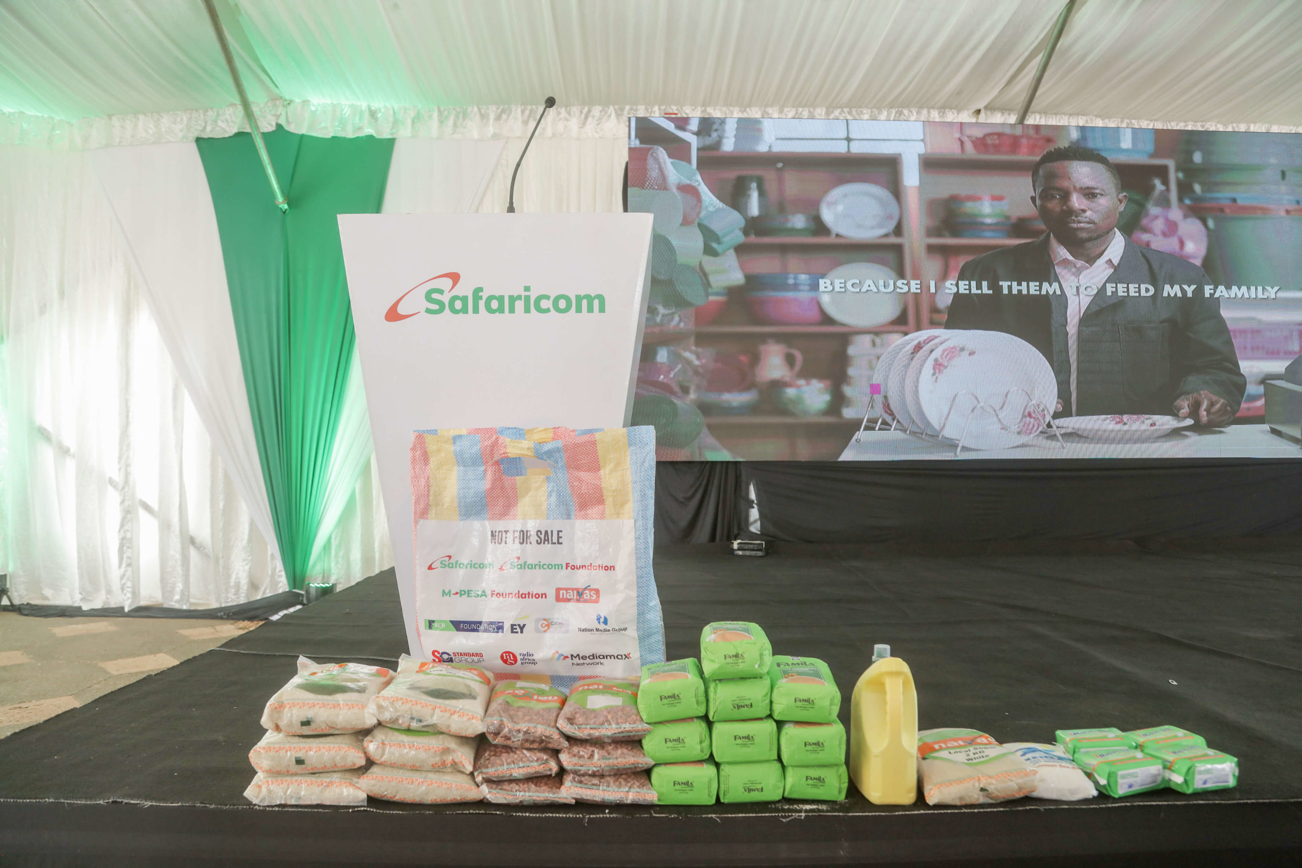 Safaricom boosts the Pamoja Tuungane Campaign with Ksh100M foodstuff donation