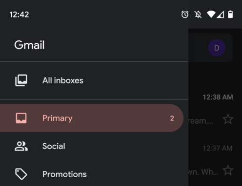 Google finally starts rolling out dark mode in the Gmail app on Android 10