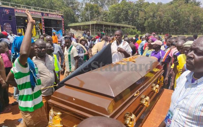 Locals throng Mumias Sports Complex to view Juma's body