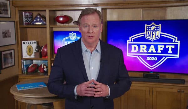Goodell announced 2020 draft picks from his basement.