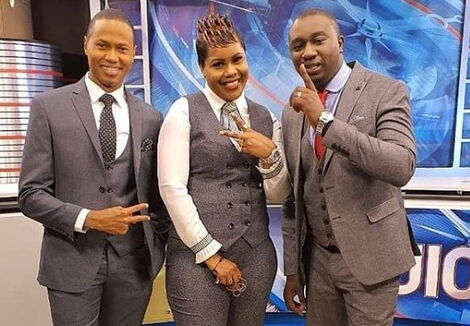 NTV Journalists from right: Kennedy Murithi, Jane Ngoiri and Salim Swaleh.