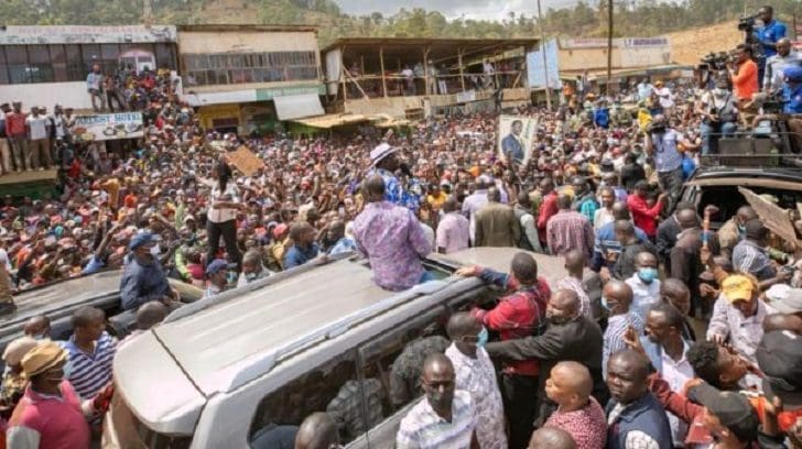 Meru Crowd Chants Ruto Slogans In Response to Raila's Address