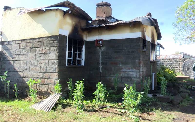 Nakuru cop loses three children, house help in fire accident