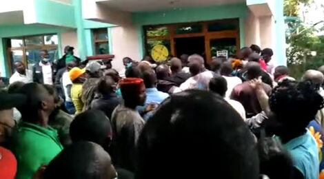 Youth storm Jimi Wanjigi's meeting in Homa Bay on Thursday, September 16, 2021