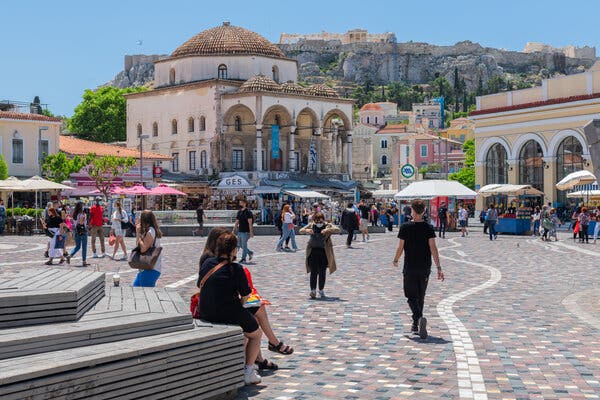 Monastiraki Square in Athens last month.
