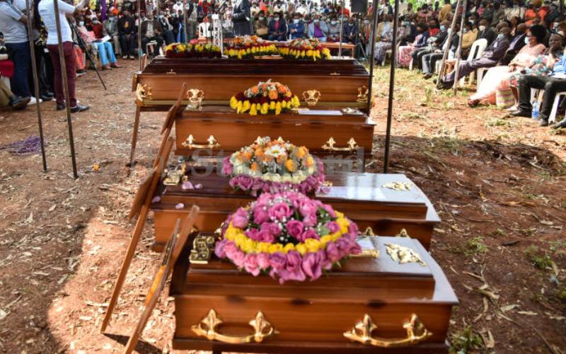 Mother, three children killed in house fire laid to rest