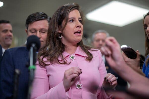 Representative Elise Stefanik of New York is seeking to become the No. 3 House Republican.