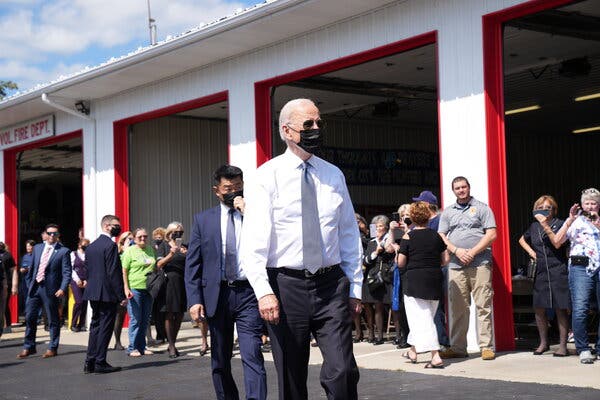 President Biden in Shanksville, Pa., on Saturday.