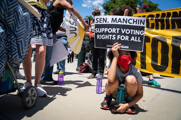 A voting rights protest in front of the U.S. Supreme Court on Wednesday.