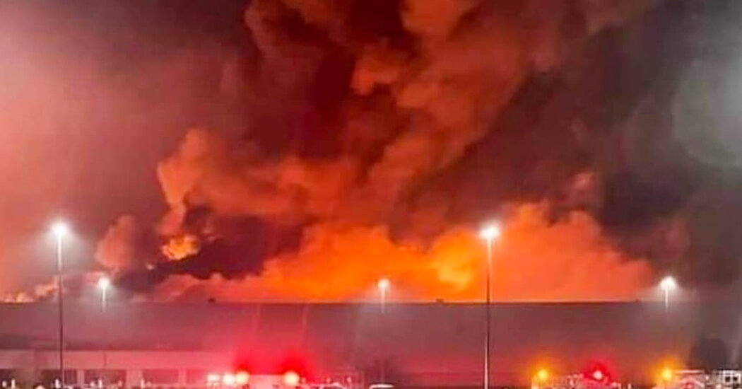 QVC Distribution Building Heavily Damaged in Fire