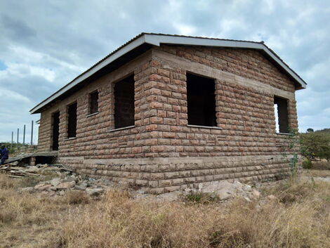 Boniface Mwangi's family house under construction in Machakos, pictures posted by the activist on October 12, 2021