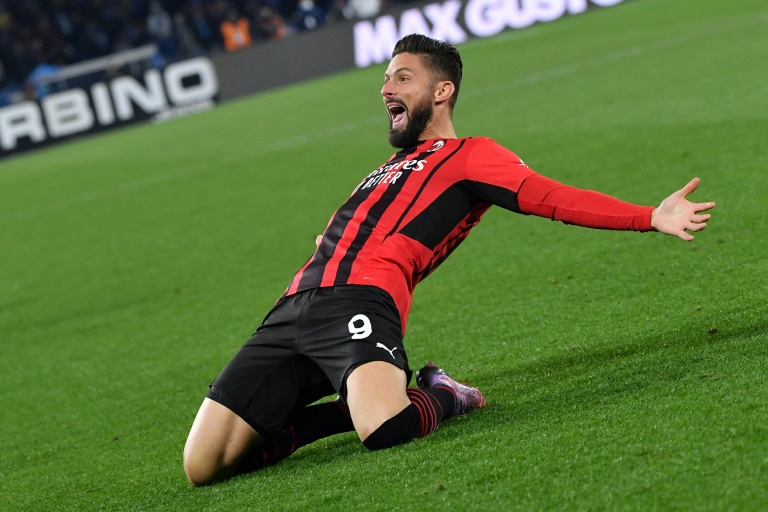Oliver Giroud and four other players that won the title for AC Milan