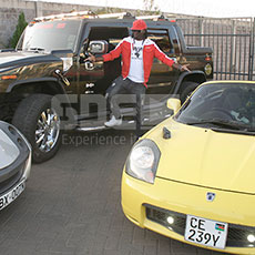 Superstar BabyOne shows off his rides