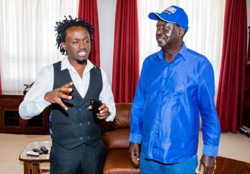 Bahati's response after Raila calls him "Mathew" during campaign rally
