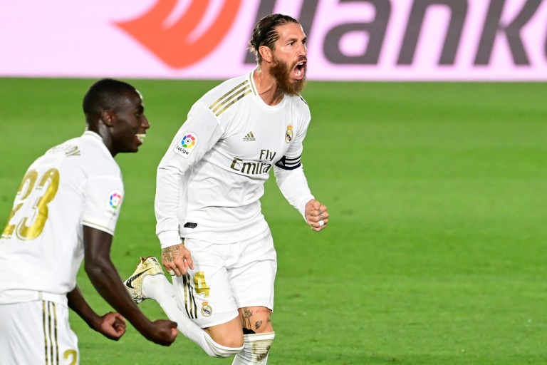 Ramos free-kick sends Madrid back to top of La Liga