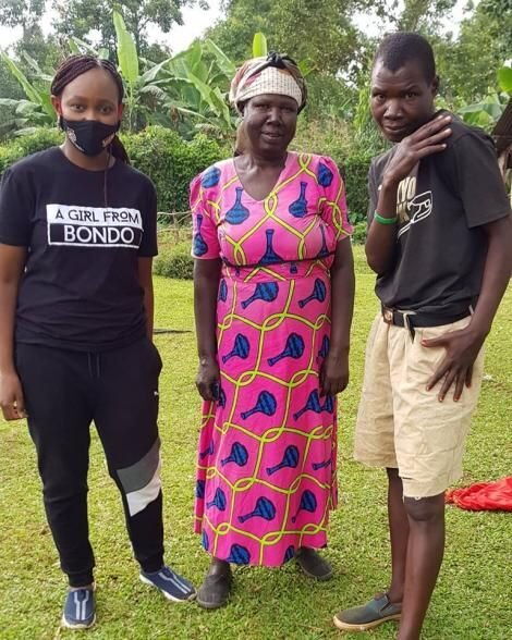 NTV host and sports anchor Carol Radull and retired boxer Conjestina Achieng'