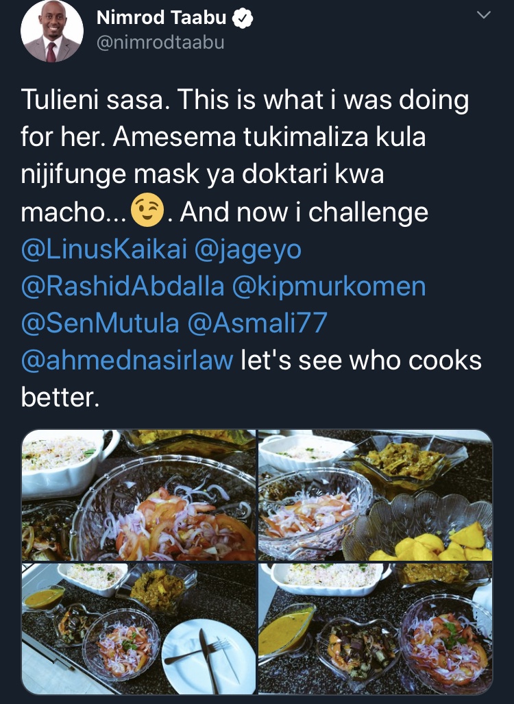 Nimrod Taabu parades his cooking skills while preparing special dinner for wife! (Photo)