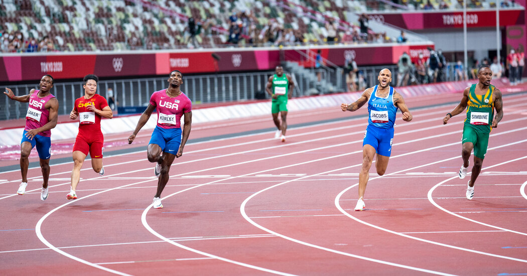 Italians Stun Even Themselves in 100 Meters and High Jump