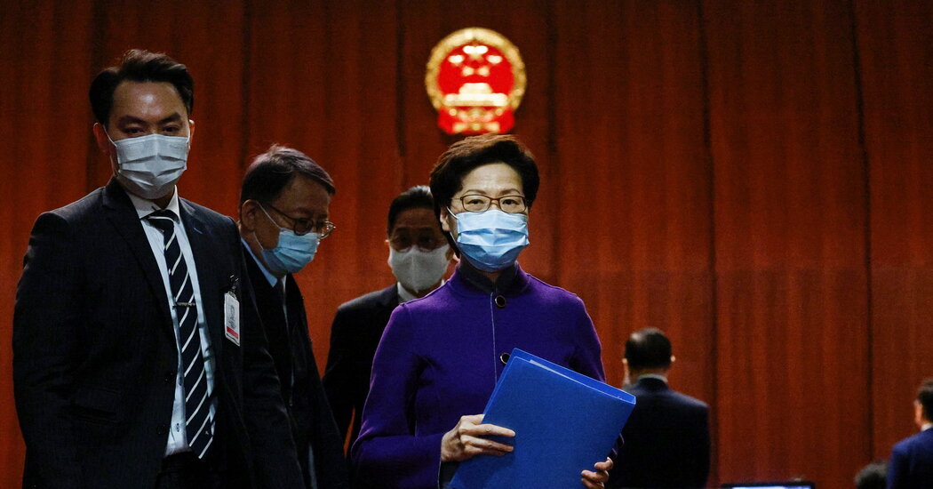 Carrie Lam, Hong Kong’s Leader, Won’t Seek Second Term