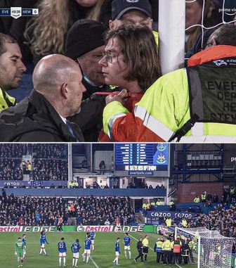 Man ties himself to goal post for eight minutes during Everton vs Newcastle – reason behind the drama revealed : The standard Sports