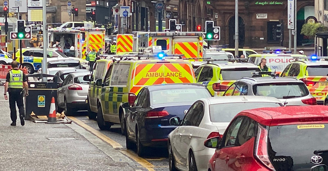Six Injured, Including Police Officer, and Suspect Is Fatally Shot in Glasgow