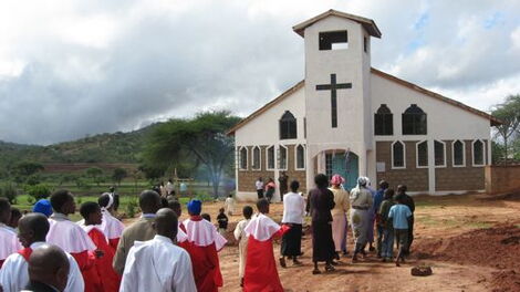 An undated image of a church in Kenya