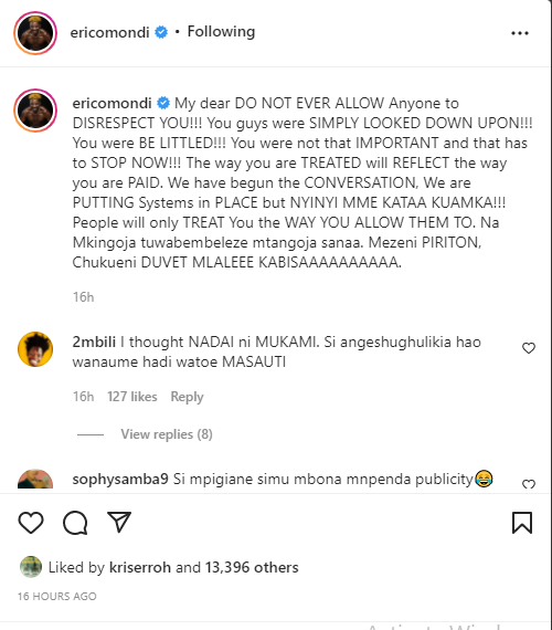 Eric Omondi Reacts To Nadia Mukami & Masauti Being Chased Off Stage For Mbosso To Perform